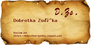 Dobrotka Zsóka névjegykártya