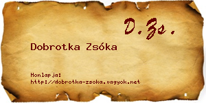 Dobrotka Zsóka névjegykártya